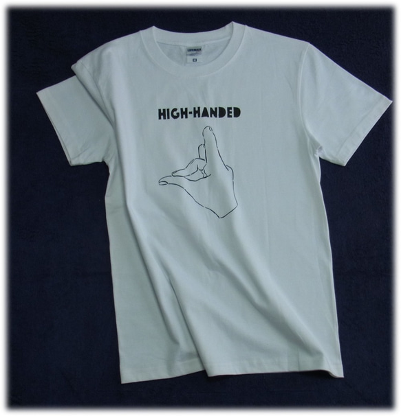 high-handed　-手でペイントされたシンプルなＴシャツ「展示品」Unisex 2枚目の画像