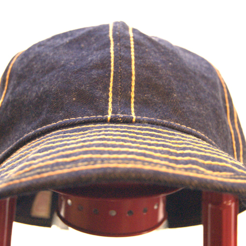 3L 頭周り：61cm チェーンステッチの効いたデニムキャップ 15oz