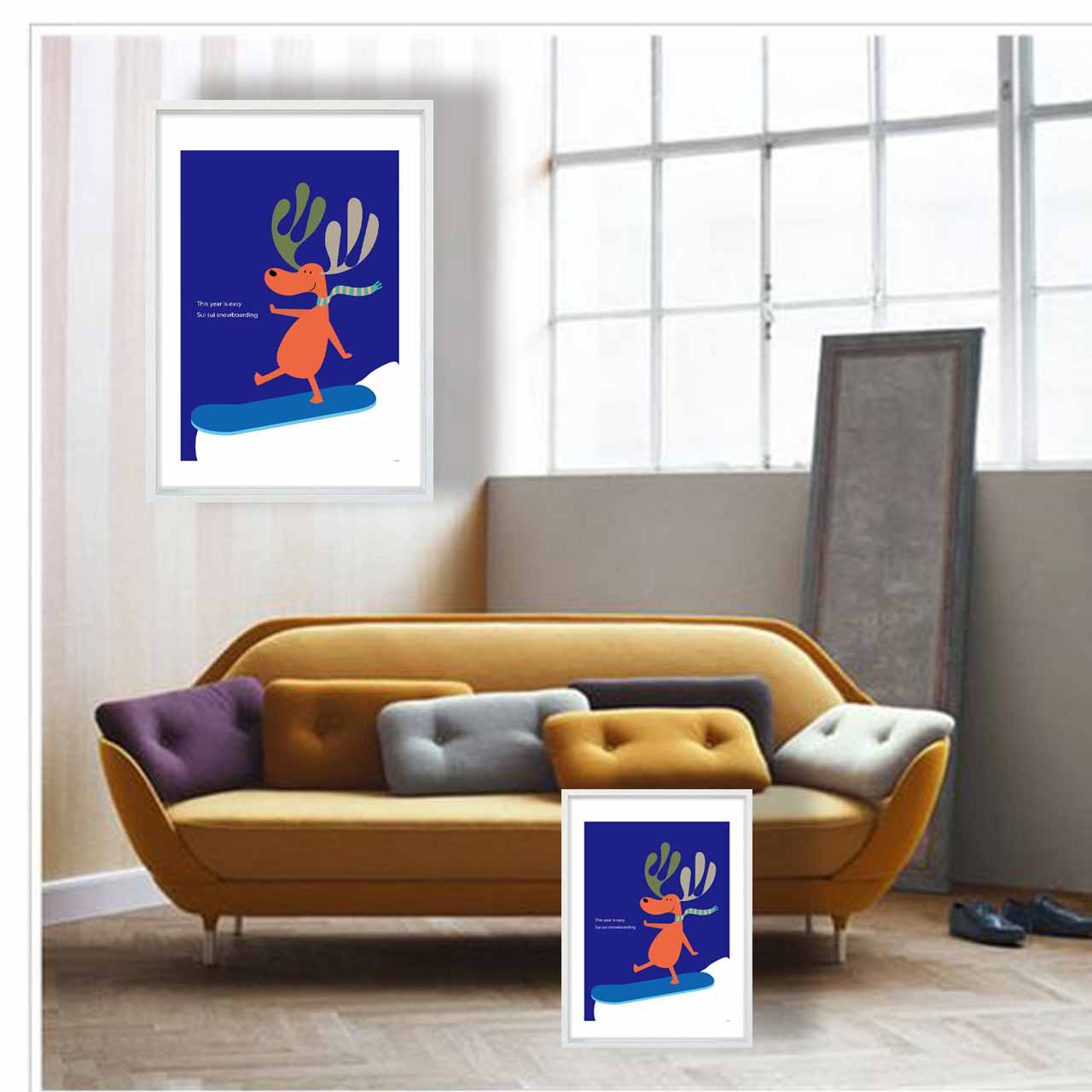 Sui Sui　トナカイ　イラスト　ポスター　A4 A3 A2 A1　アートポスター　アート/sei/新着順検索1986