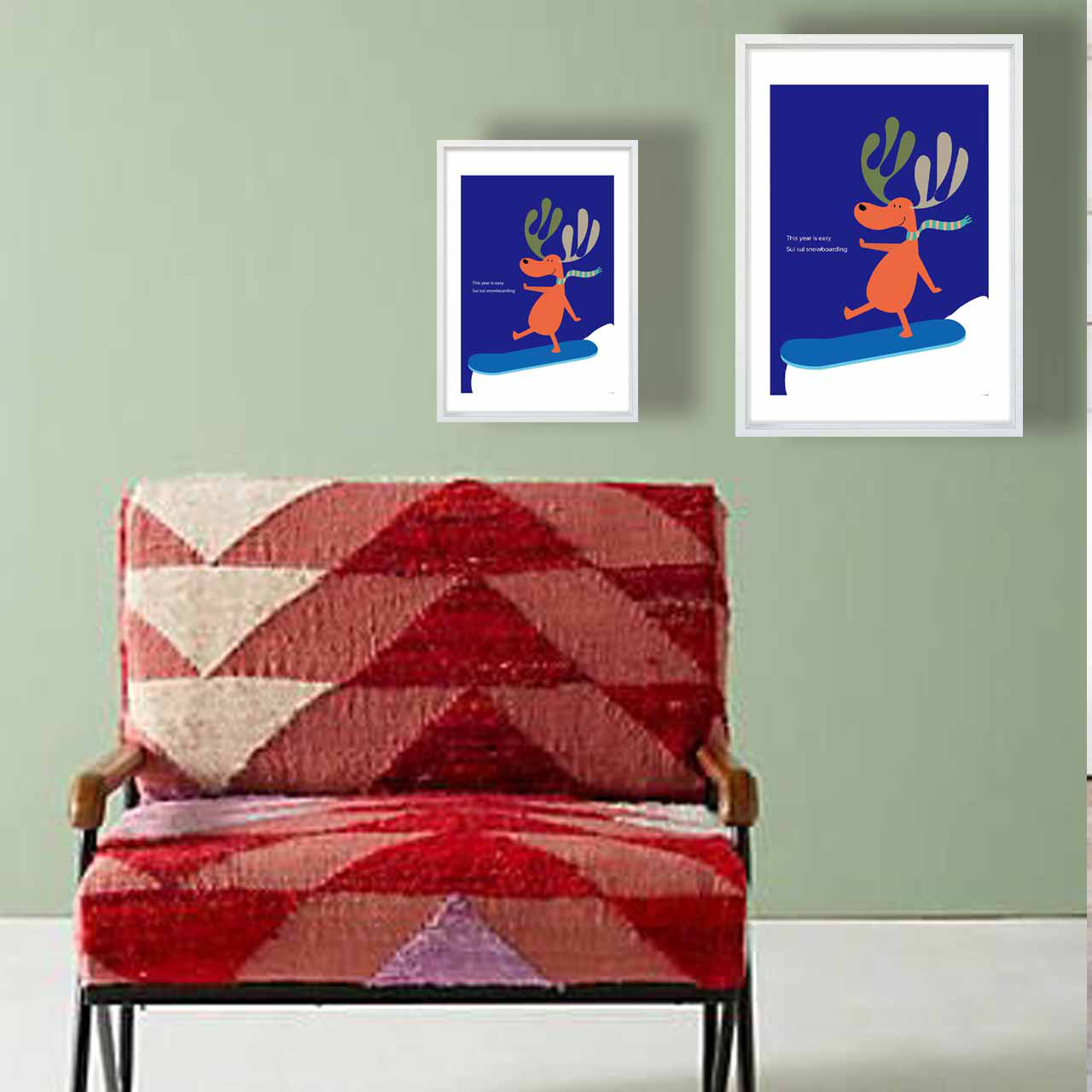 Sui Sui　トナカイ　イラスト　ポスター　A4 A3 A2 A1　アートポスター　アート/sei/新着順検索1986