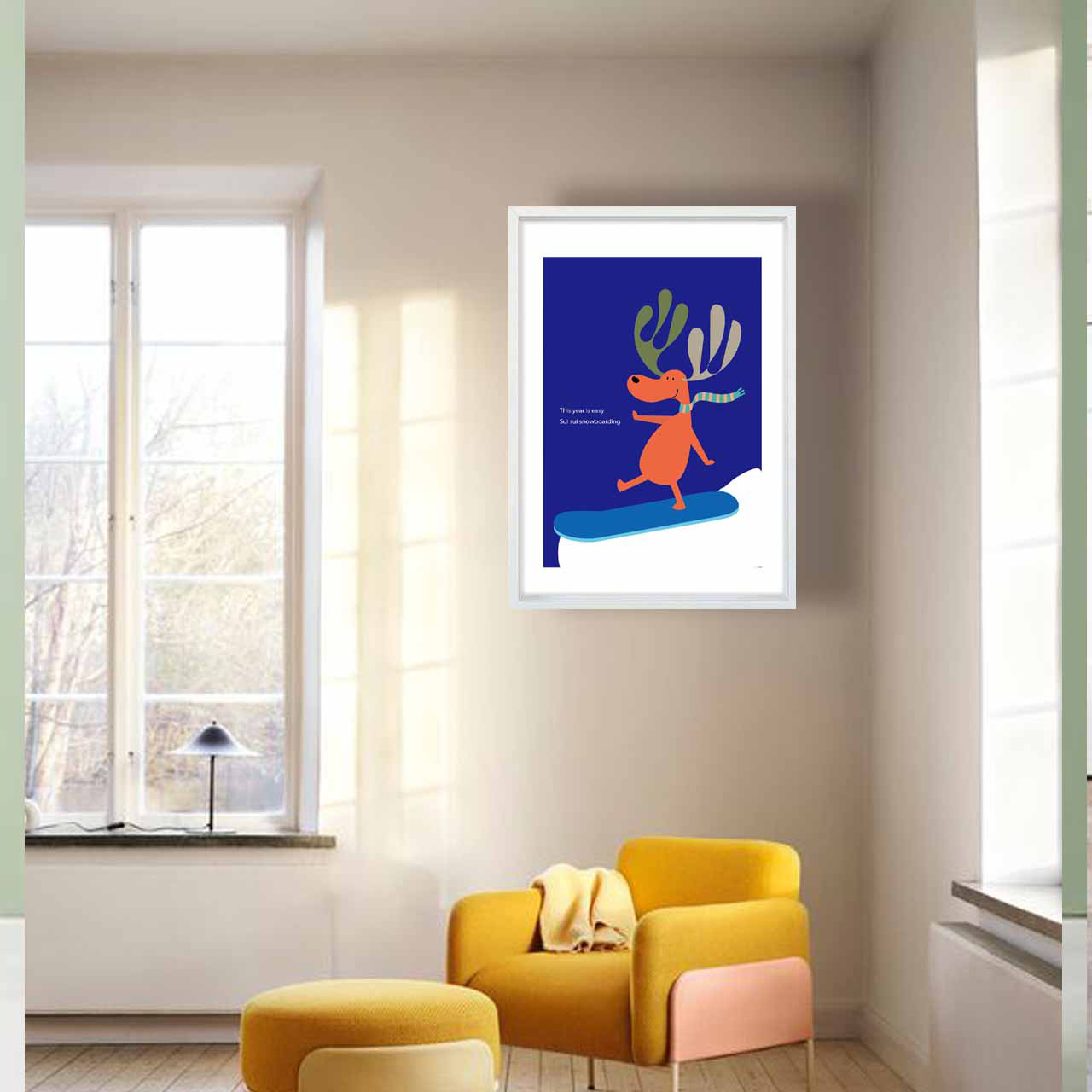 Sui Sui　トナカイ　イラスト　ポスター　A4 A3 A2 A1　アートポスター　アート/sei/新着順検索1986