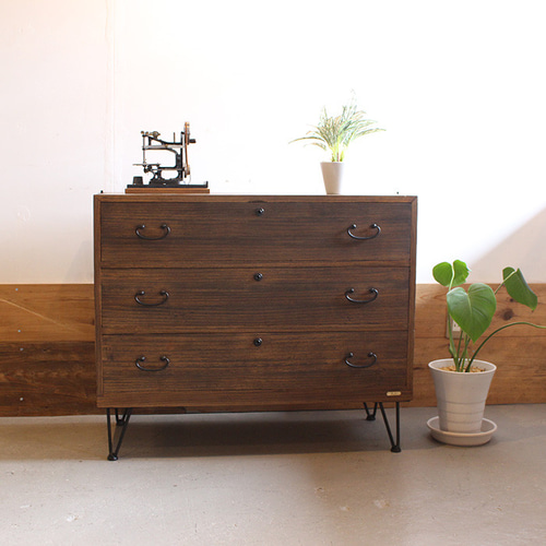 アンティーク 和箪笥 チェスト リメイク品 3段 桐箪笥 木製 天然