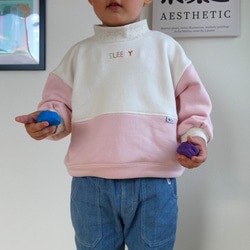 子供服　ベビー服　裏毛配色セーター 6枚目の画像