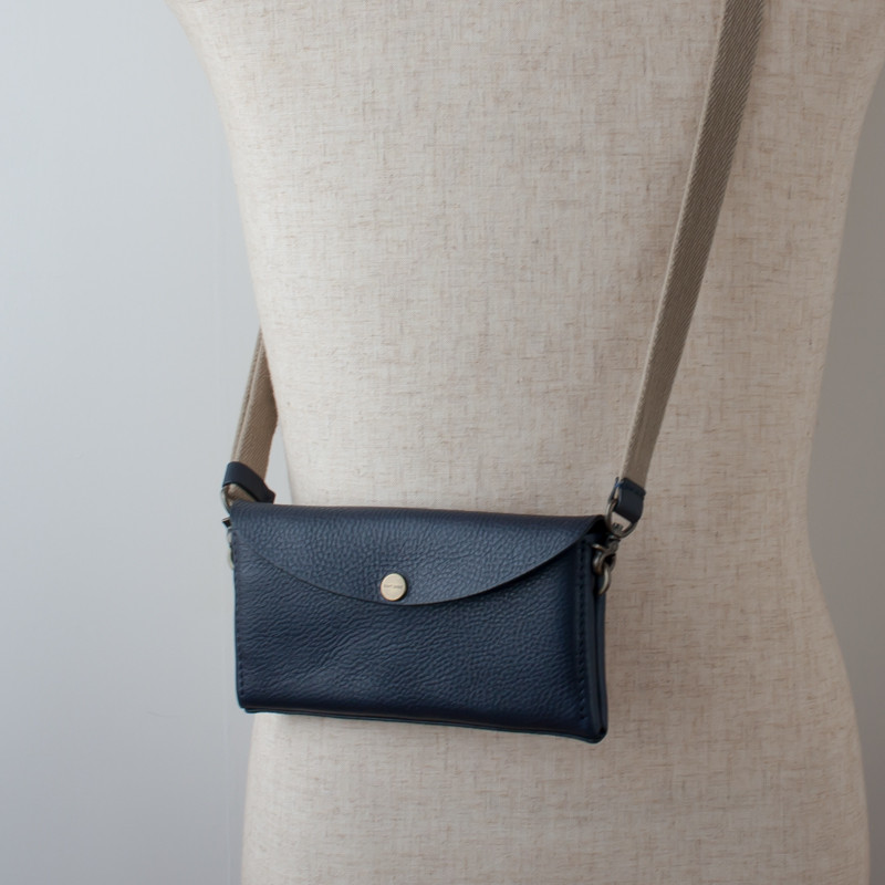 ミニショルダー（スマートフォン＆財布) /  ネイビー※受注製作
