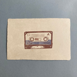 [訂做] 手工製作的和紙明信片/卡式錄音帶（1張） 第1張的照片