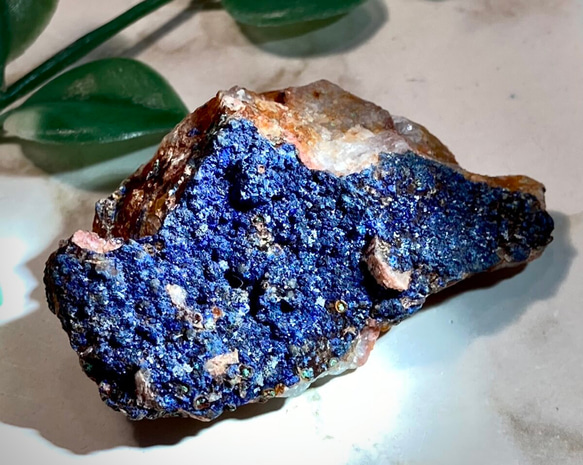 希少 アズライト（アジュライト） 共生】イネス石（イネサイト） 原石