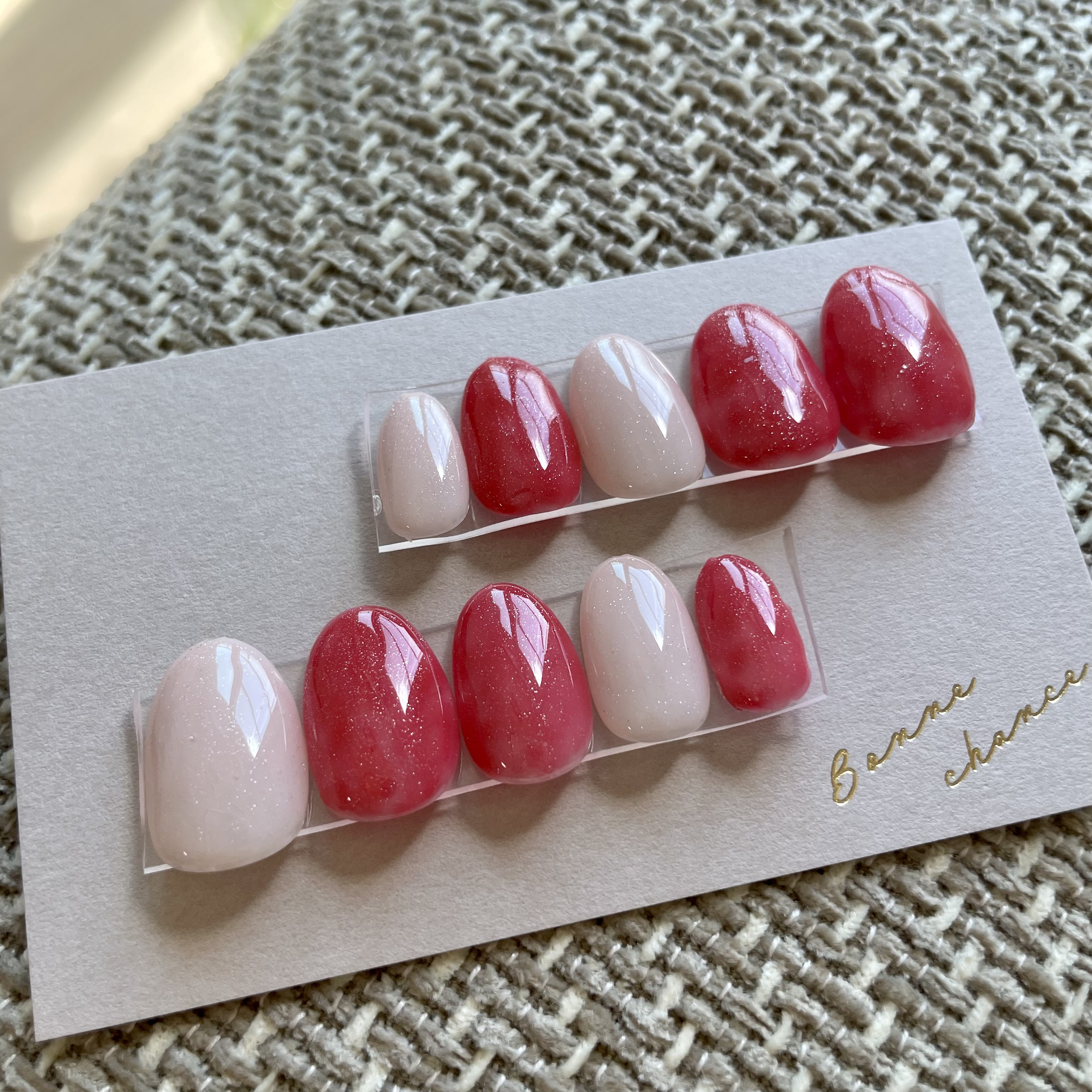 オーダーネイル⭐️いちごネイル ネイルチップ（つけ爪