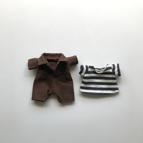 14cmぬいば用【ダッフィーぬいば服2点☆コーデセット】つなぎ