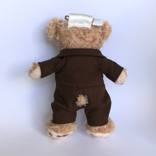 14cmぬいば用【ダッフィーぬいば服2点☆コーデセット】つなぎブラウン