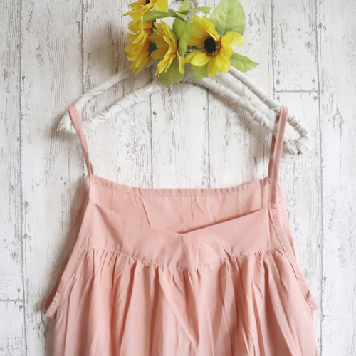 選べる2サイズM～5L】綺麗なスカラップレースのキャミワンピース