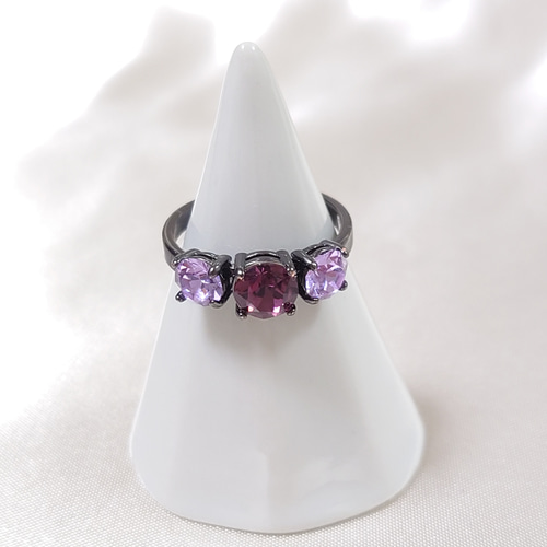 ☆オーストリアの美しいクリスタルオープンリング☆調整可能