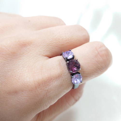 ☆オーストリアの美しいクリスタルオープンリング☆調整可能