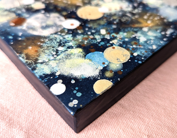 クリスマスツリー雪と星の夜P5号(アクリル原画) アート 絵画 アクリル絵具、油絵具 M1674723053(12750円)