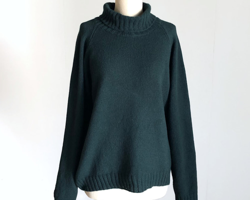ami ダークグリーン ニットセーター　ウール 6faf418cd572b5a761c95c5612c028