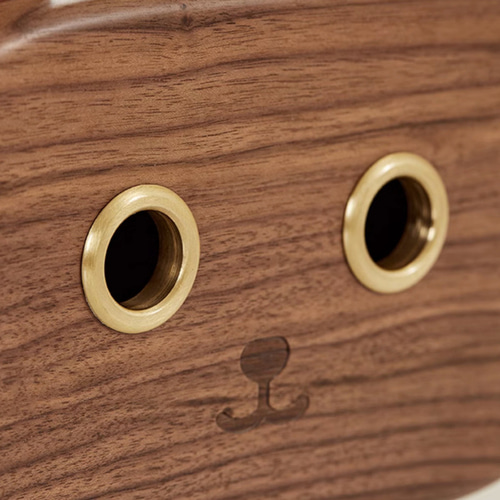 ウォルナット×ブナ無垢材 猫 木製ティッシュケース ティッシュボックス