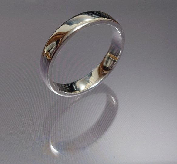 【3ちゃん。様専用】シンプルリング 幅厚め 22号 SV958無垢 銀指輪 ブリタニアシルバー 3枚目の画像