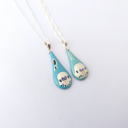 セキセイインコ(銀)漆ネックレス(sv) 2枚目の画像