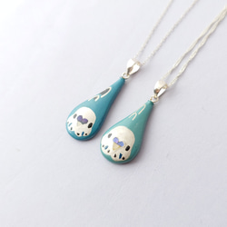 セキセイインコ(銀)漆ネックレス(sv) 3枚目の画像