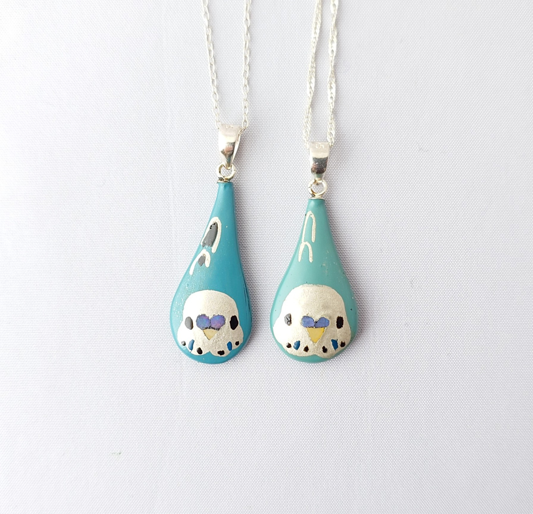 セキセイインコ(銀)漆ネックレス(sv)