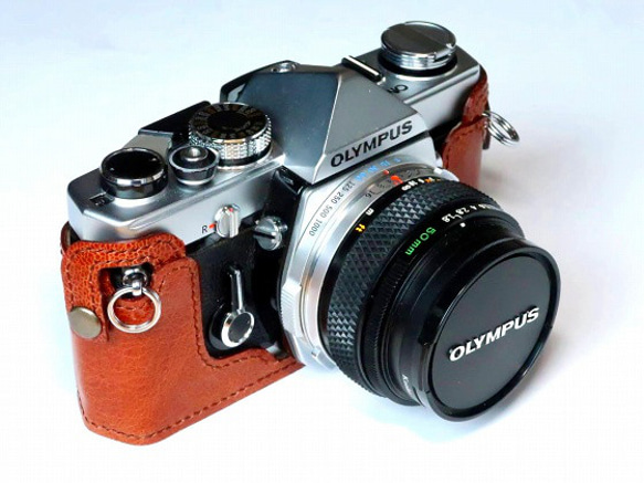 オリンパス OM-1,OM-2用 カメラケース 本革 ブラウン #125 2枚目の画像