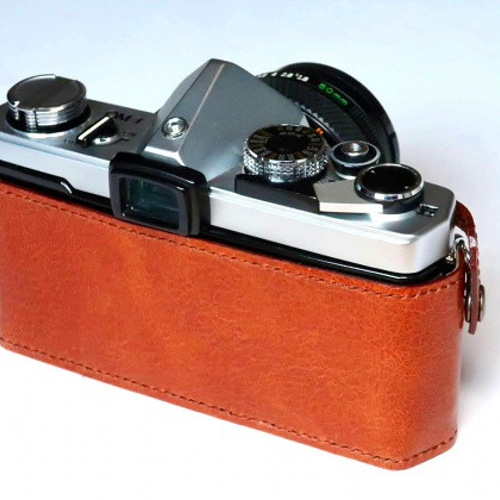 オリンパス OM-1,OM-2用 カメラケース 本革 ブラウン #125