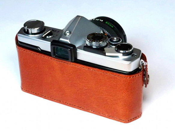 オリンパス OM-1,OM-2用 カメラケース 本革 ブラウン #125 3枚目の画像