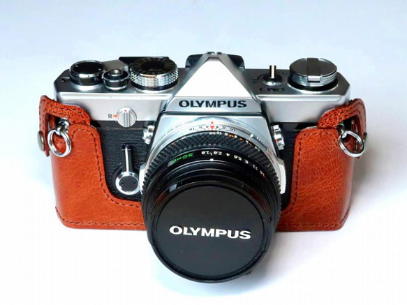 オリンパス OM-1,OM-2用 カメラケース 本革 ブラウン #125 1枚目の画像