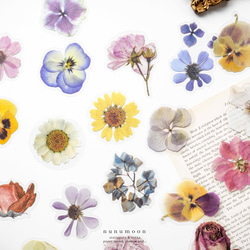 植物のフレークシール　40枚　flower songs　[AU943] 5枚目の画像