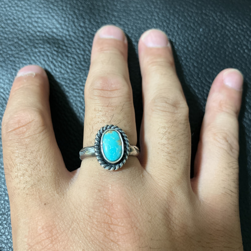 インディアンジュエリー ナバホ族 ターコイズ シルバーリング 指輪 トルコ石