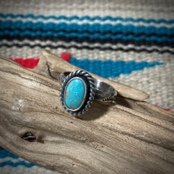 ターコイズ　トルコ石　シルバー　リング　指輪　20号　#インディアンジュエリー　ネイティブアメリカン　ナバホ族　925