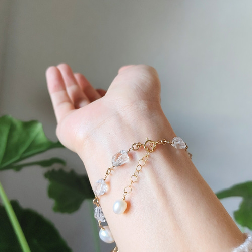 Pearl&Ruby シャラシャラ華やかブレスレット14kgf ブレスレット Umika 