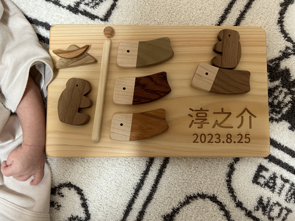 こどもの日　こいのぼり　出産記念日　こどもの日記念プレート　ちょこっとこいのぼり　2個セット 2枚目の画像