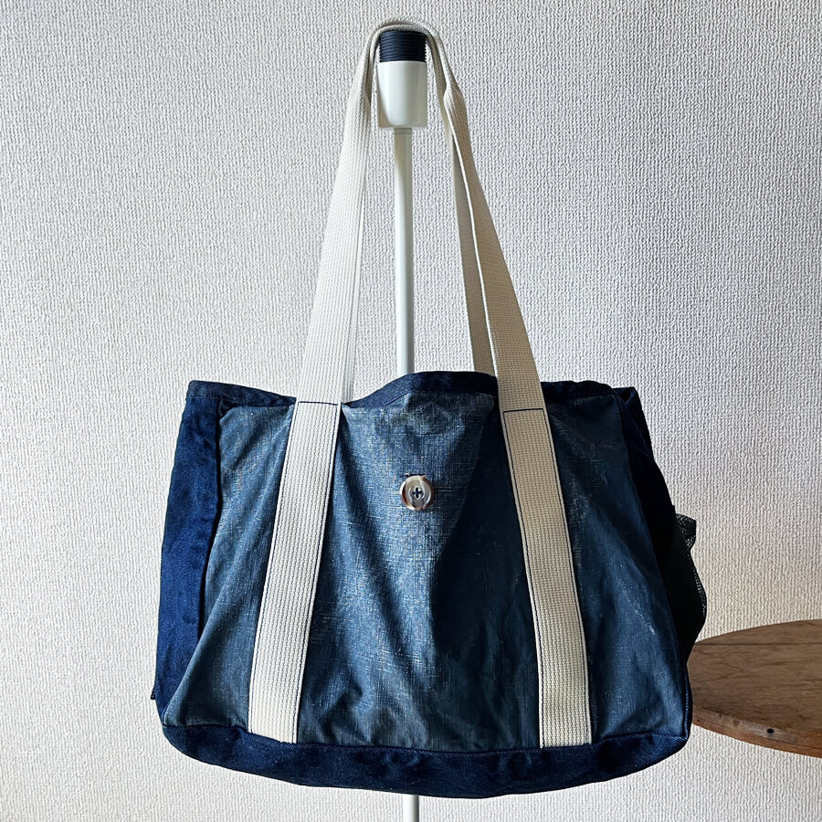 岡山デニム(10ozデニム) 麻コーティングトートバック【MA LOVE LA／マ・ロベ・ラ】