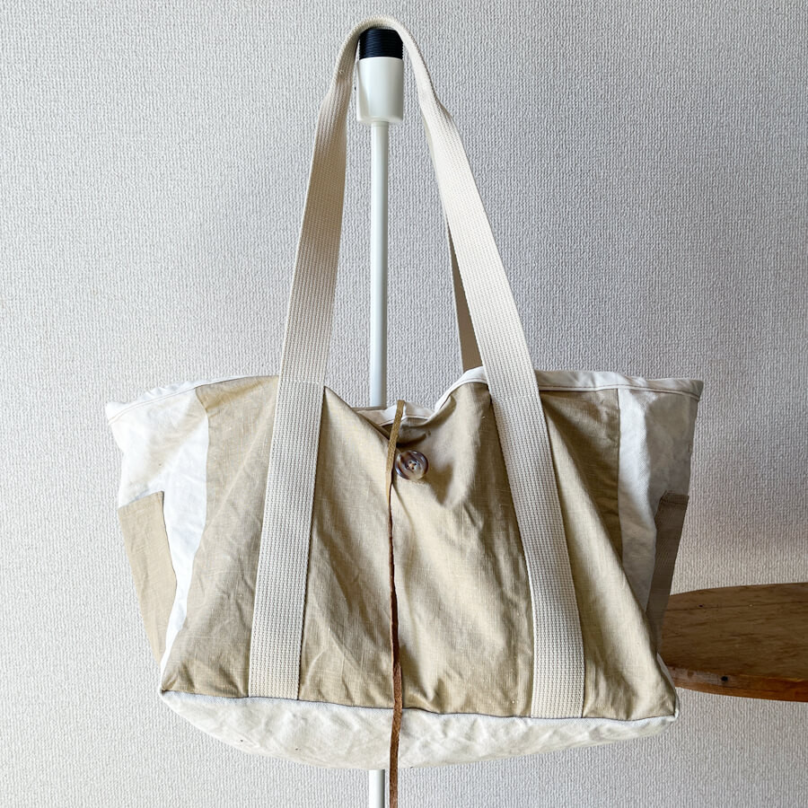 岡山デニム(10ozデニム) 麻コーティングトートバック【MA LOVE LA／マ・ロベ・ラ】