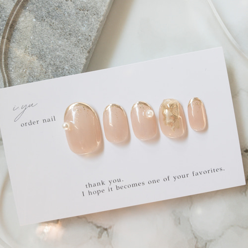 ネイルチップ No.53 サイズオーダー 大人 ニュアンス シンプル  