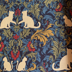 『モリスの猫』　猫の幸せ御朱印帳　織物御朱印帳　B6大判サイズ　チャリティー品　ペイズリー　英国風　自然　植物　桐生織物 18枚目の画像