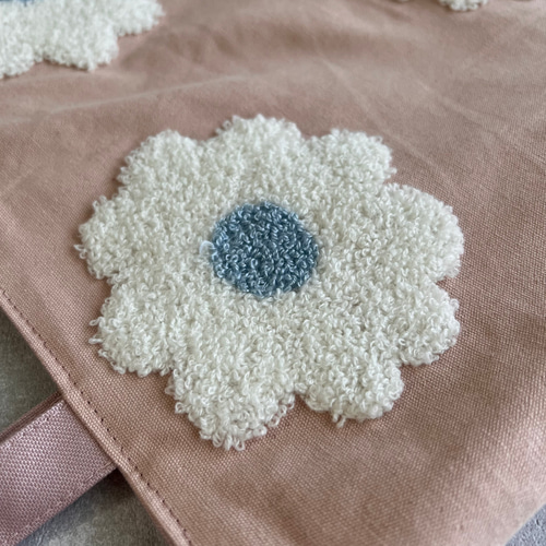 手刺繍ハンドメイドミニトート タブレットが入る大きさ エコ