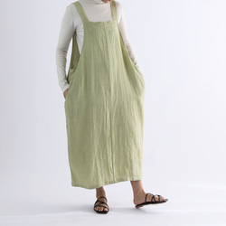 サイズオーダーok•リネン100％ジャンパースカート・ 3枚目の画像