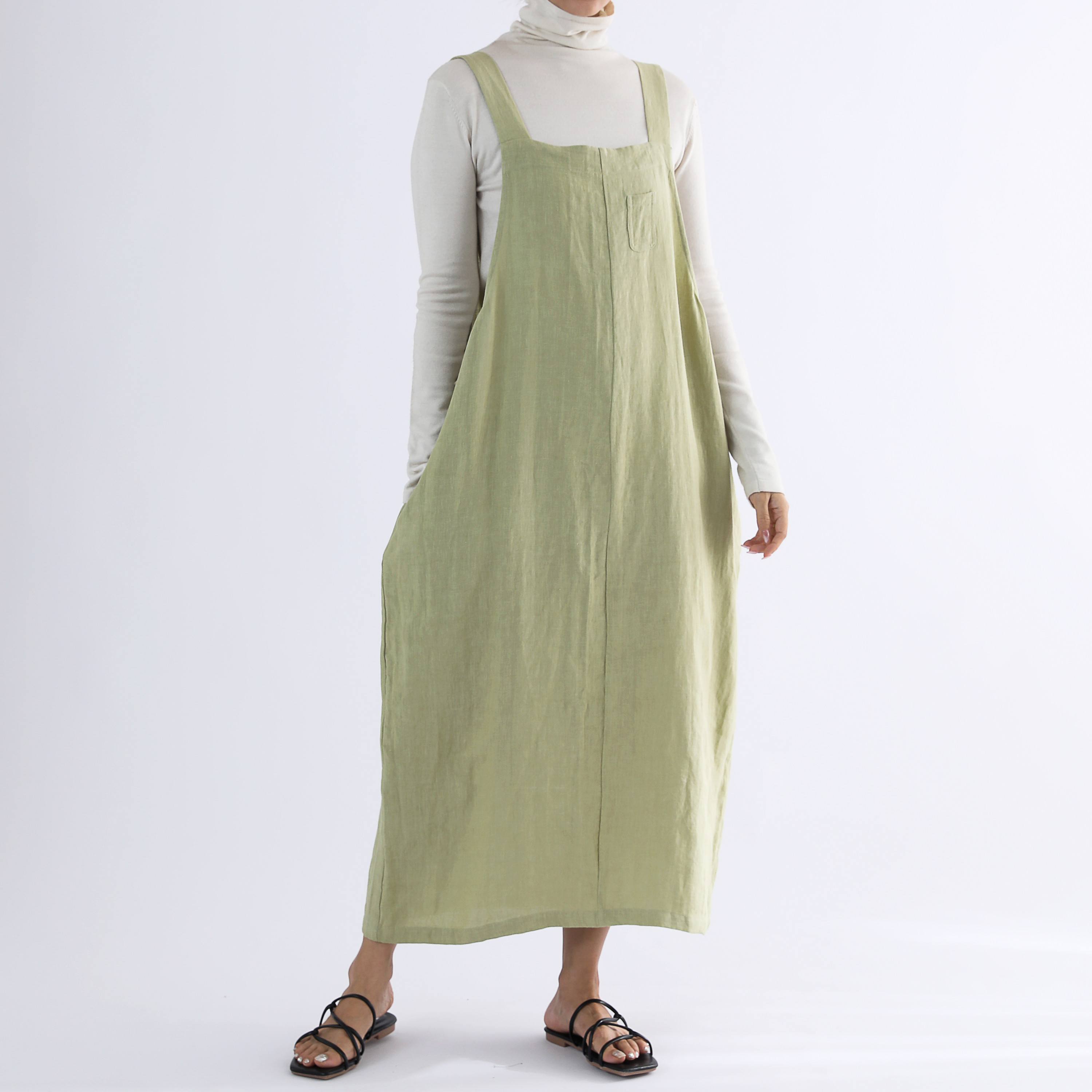 サイズオーダーok•リネン100％ジャンパースカート・