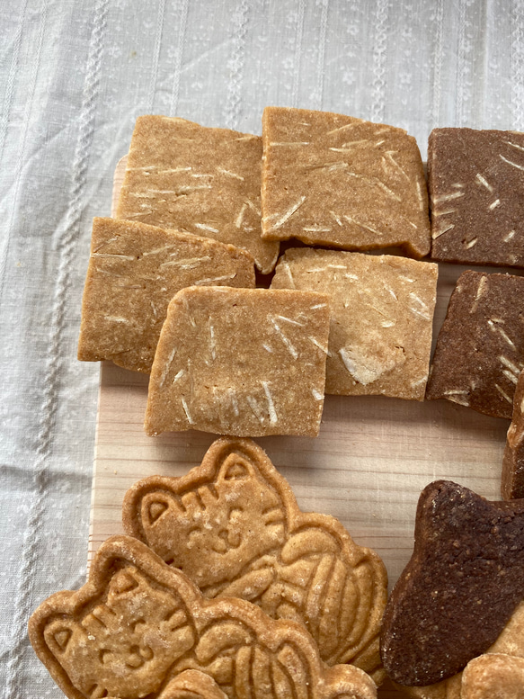 母の日　こどもの日　お返し　内祝　ご褒美 プレゼント　クッキー缶　焼き菓子　猫　サブレ  ココア　抹茶　ねこ 6枚目の画像