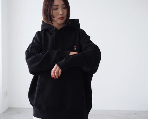 美品 VELENCE ロゴフーディ パーカー 黒 ブラック L ゆったり タイ製 dfce576871baefe0610f38d791e938
