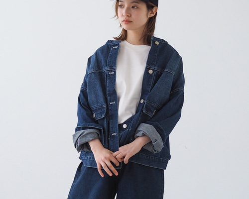 美品✨　エブール　ボタニカルリネンドロップショルダージャケット　ブルー　36 ebure/エブール｜新作入荷！ シーズンムード漂う“ボタニカル