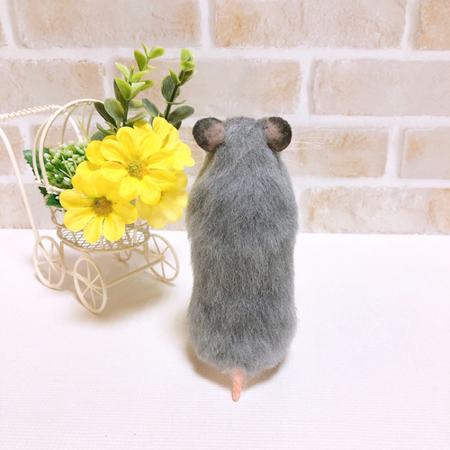 グレー系 セーブル ゴールデンハムスター 羊毛フェルト 羊毛