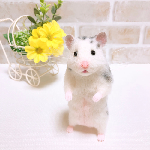 ダルメシアン ゴールデンハムスター 羊毛フェルト 羊毛フェルト