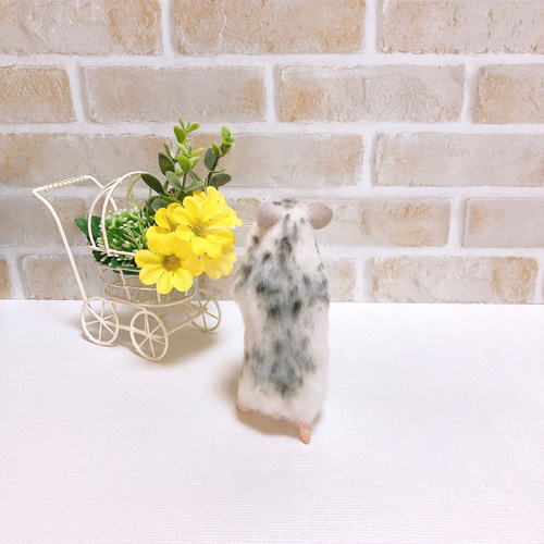 ダルメシアン ゴールデンハムスター 羊毛フェルト 羊毛フェルト
