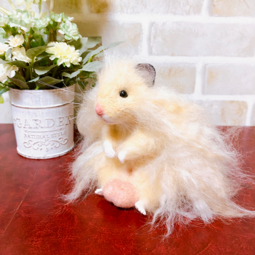 ゴールデンハムスター　羊毛フェルト ノーマルカラー* ゴールデンハムスター 羊毛フェルト 羊毛フェルト