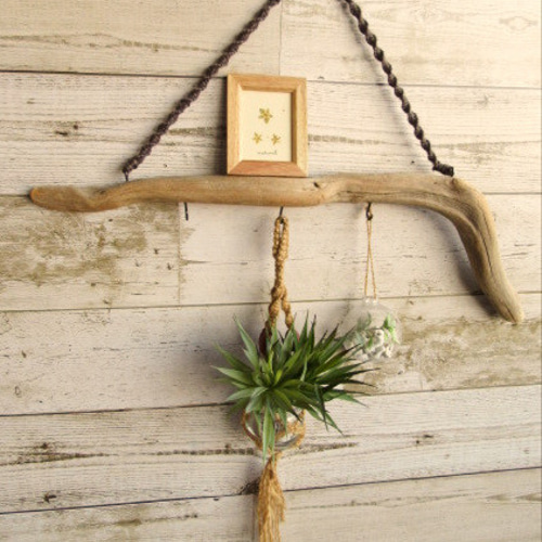 流木ハンガー 流木ガーランド NO．416『流木ハンガー・マクラメ・Xmas