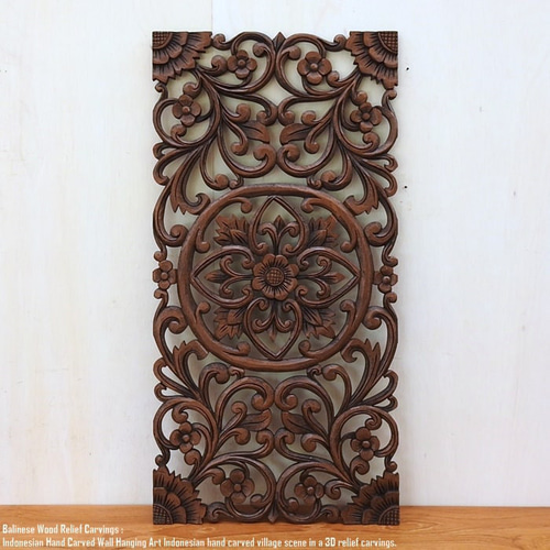 エジプト アートパネル レリーフ (レプリカ) レリーフ 40cm×80cm CB ブラウン 長方形 アートパネル 木彫り フレーム