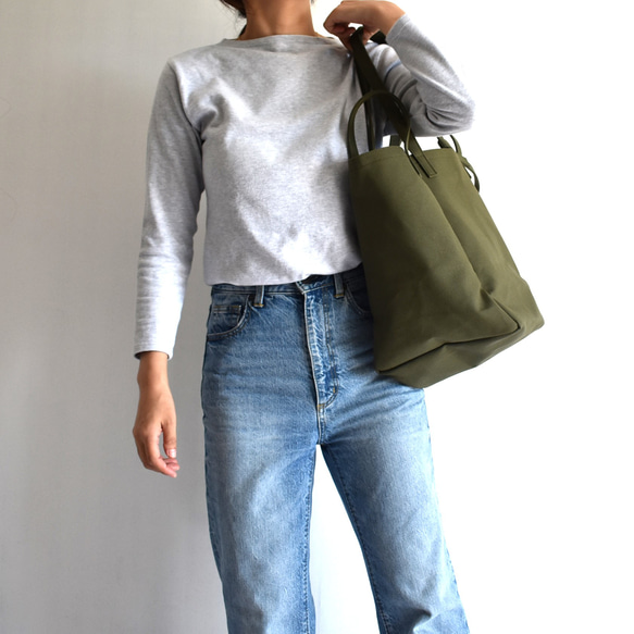 DROP2 SHOULDER TOTE BAG（オリーブ/カーキ） 10枚目の画像