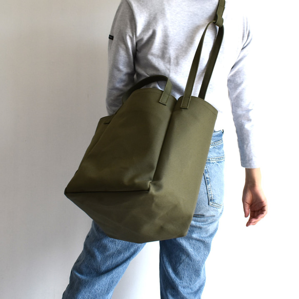 DROP2 SHOULDER TOTE BAG（オリーブ/カーキ） 5枚目の画像